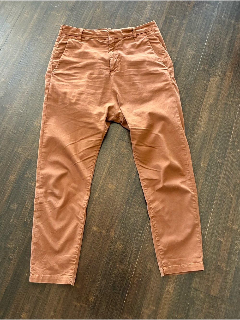 Nili Lotan Women’s Paris Pant Chinos in Burnt Orange, Sz 2